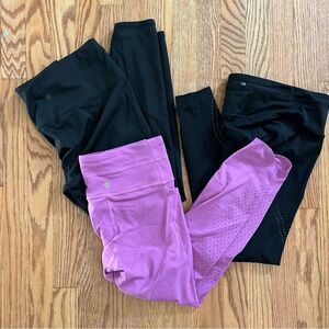 Athleta Bundle 3 Pairs Laser Cut Legging Athletic Workout Pants size Medium